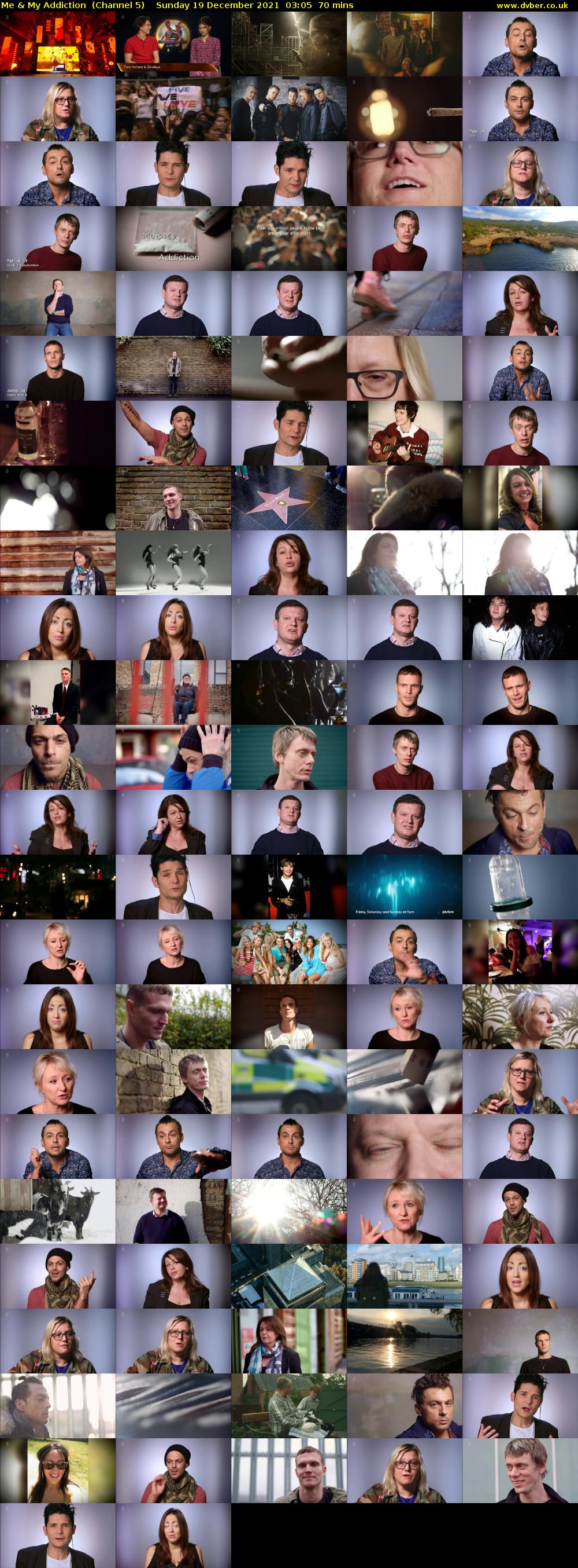 Me & My Addiction  (Channel 5) Sunday 19 December 2021 03:05 - 04:15