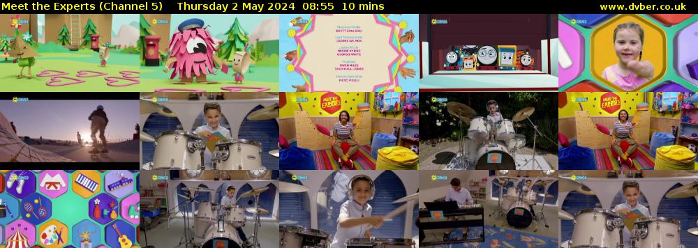 Meet The Experts (Channel 5) Thursday 2 May 2024 08:55 - 09:05