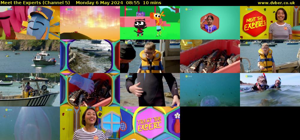 Meet The Experts (Channel 5) Monday 6 May 2024 08:55 - 09:05