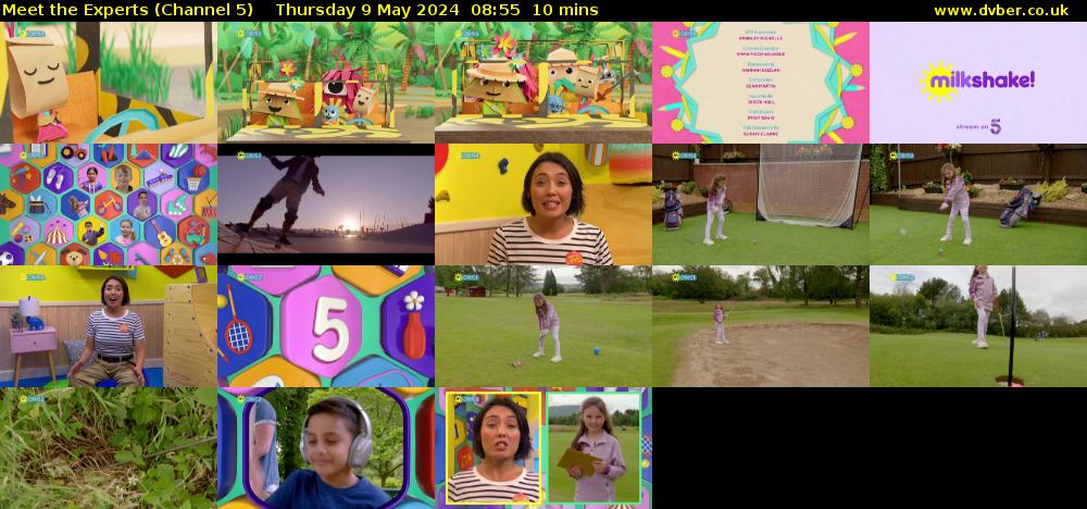 Meet The Experts (Channel 5) Thursday 9 May 2024 08:55 - 09:05