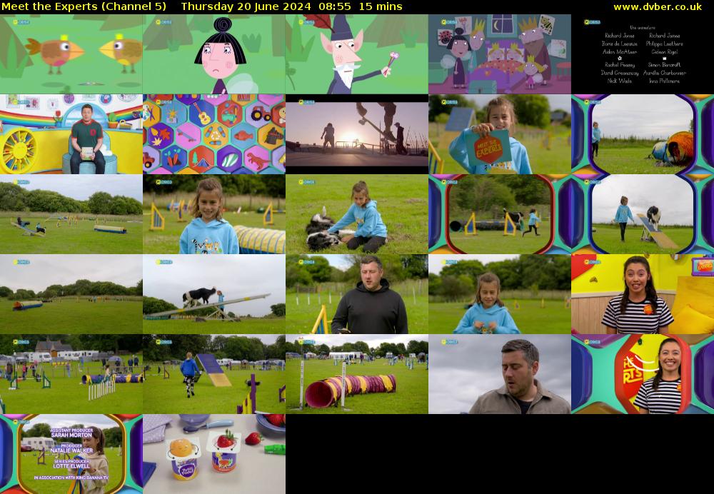 Meet The Experts (Channel 5) Thursday 20 June 2024 08:55 - 09:10