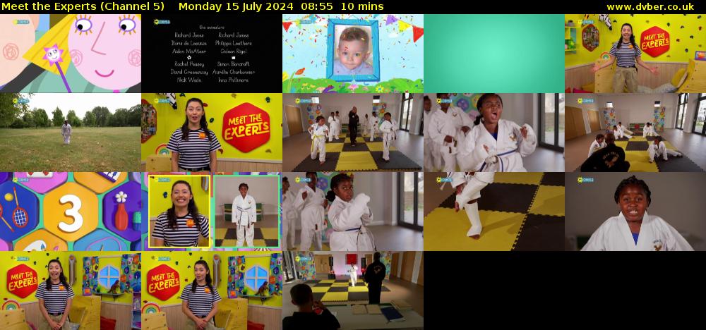 Meet The Experts (Channel 5) Monday 15 July 2024 08:55 - 09:05