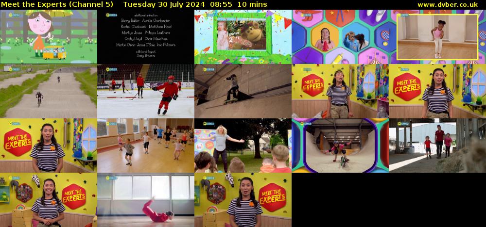 Meet The Experts (Channel 5) Tuesday 30 July 2024 08:55 - 09:05