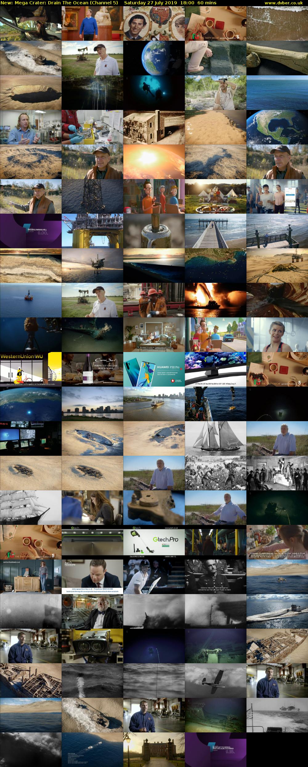 Mega Crater: Drain The Ocean (Channel 5) Saturday 27 July 2019 18:00 - 19:00
