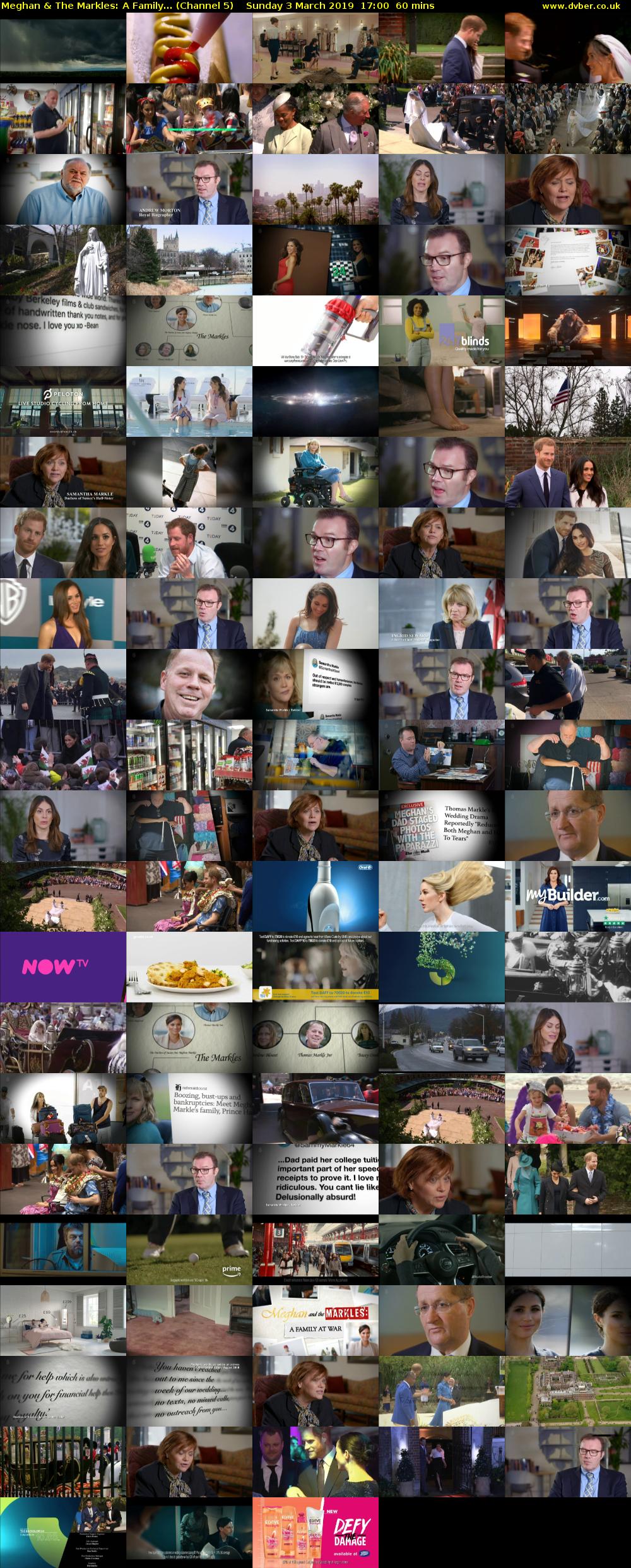 Meghan & The Markles: A Family... (Channel 5) Sunday 3 March 2019 17:00 - 18:00