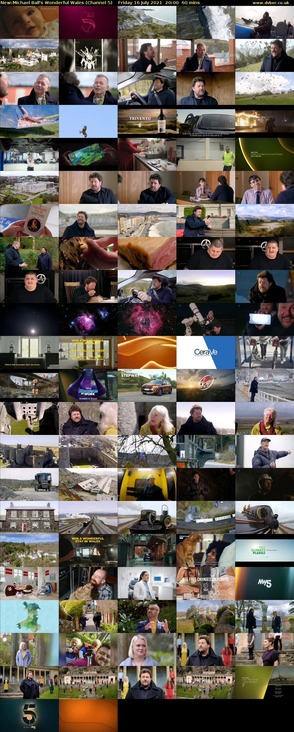 Michael Ball's Wonderful Wales (Channel 5) Friday 16 July 2021 20:00 - 21:00