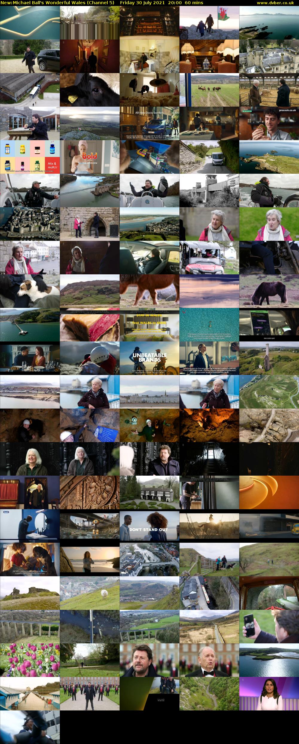 Michael Ball's Wonderful Wales (Channel 5) Friday 30 July 2021 20:00 - 21:00