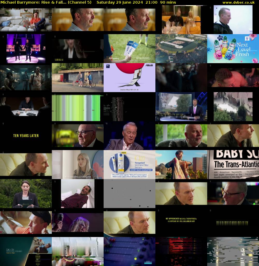 Michael Barrymore: Rise & Fall... (Channel 5) Saturday 29 June 2024 21:00 - 22:30