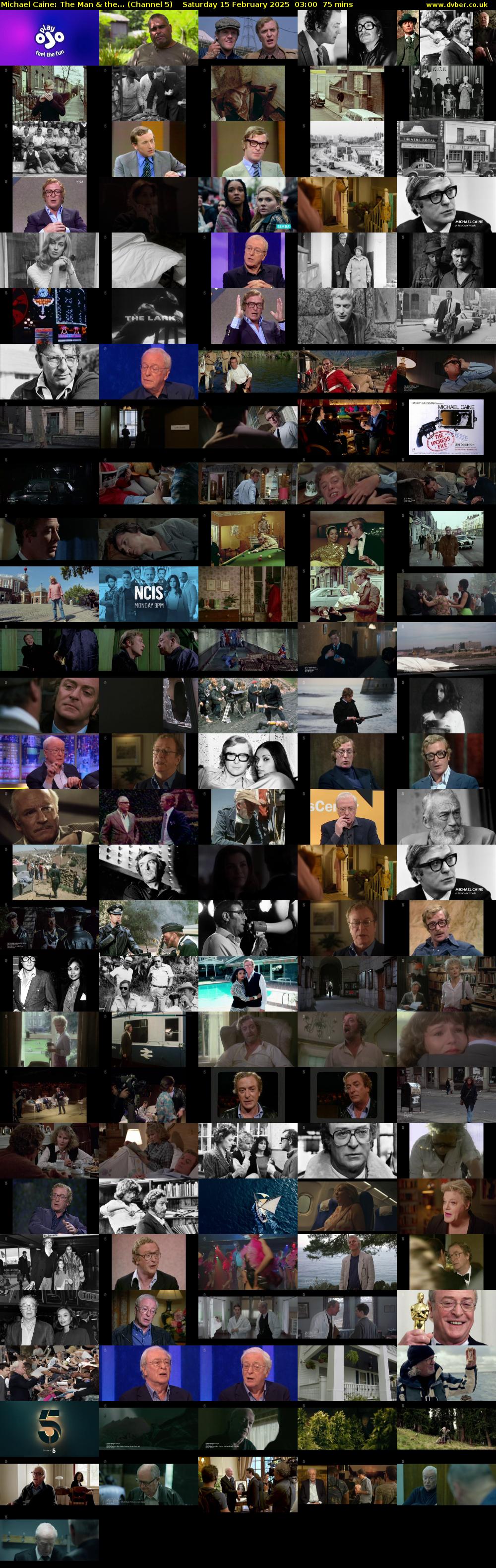 Michael Caine: The Man & the... (Channel 5) Saturday 15 February 2025 03:00 - 04:15