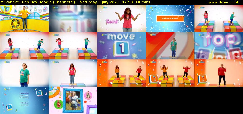 Milkshake! Bop Box Boogie (Channel 5) Saturday 3 July 2021 07:50 - 08:00