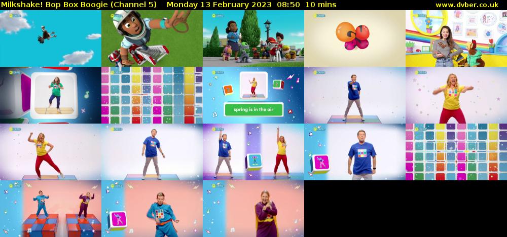 Milkshake! Bop Box Boogie (Channel 5) Monday 13 February 2023 08:50 - 09:00