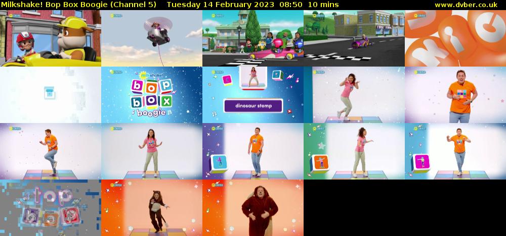 Milkshake! Bop Box Boogie (Channel 5) Tuesday 14 February 2023 08:50 - 09:00