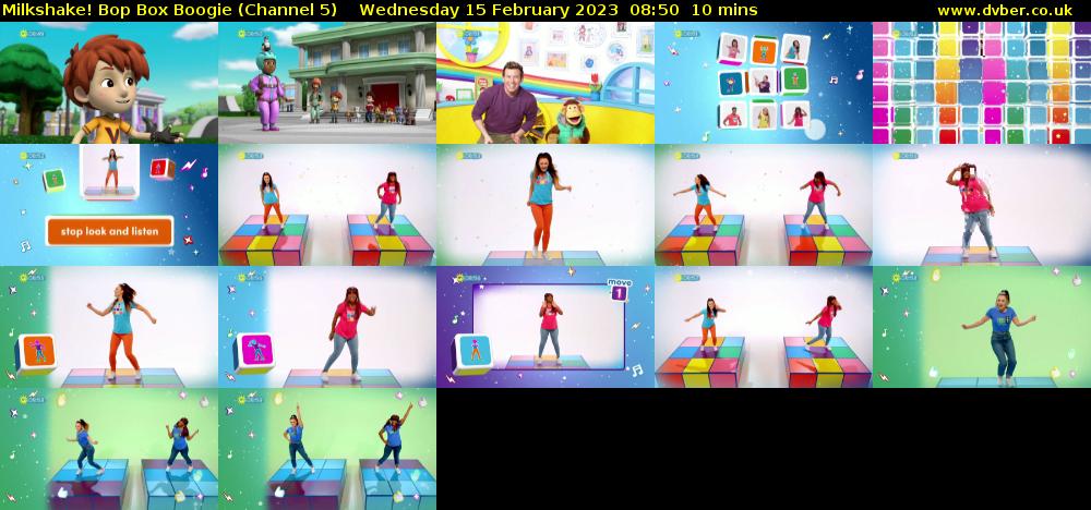 Milkshake! Bop Box Boogie (Channel 5) Wednesday 15 February 2023 08:50 - 09:00