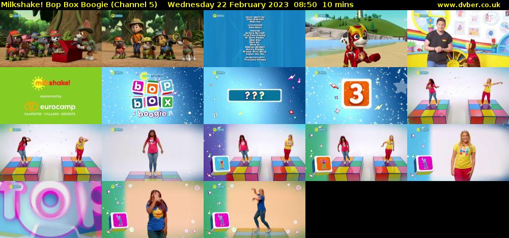 Milkshake! Bop Box Boogie (Channel 5) Wednesday 22 February 2023 08:50 - 09:00