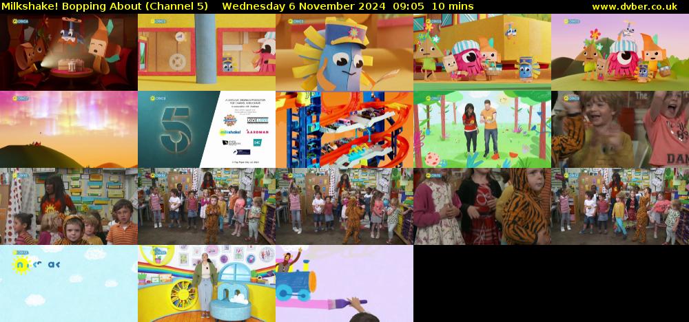 Milkshake! Bopping About (Channel 5) Wednesday 6 November 2024 09:05 - 09:15