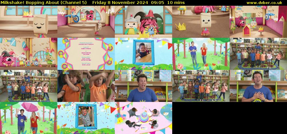 Milkshake! Bopping About (Channel 5) Friday 8 November 2024 09:05 - 09:15