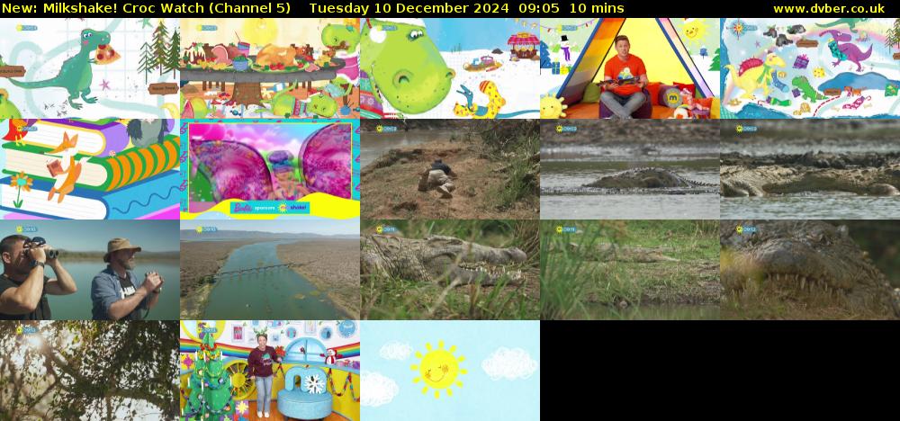 Milkshake! Croc Watch (Channel 5) Tuesday 10 December 2024 09:05 - 09:15