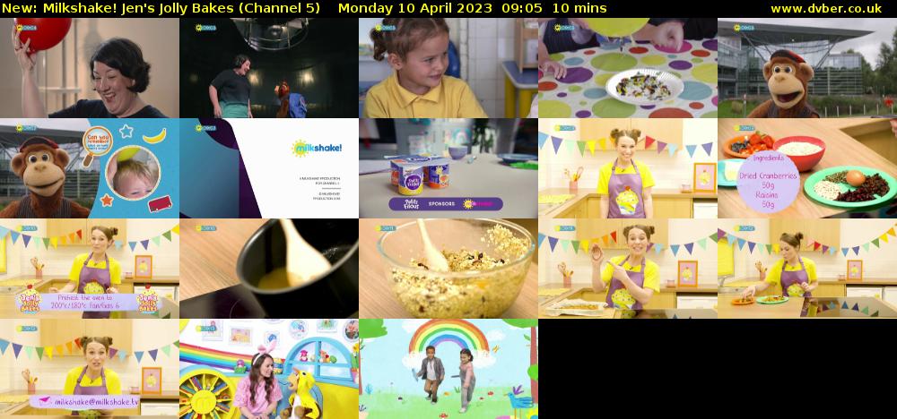 Milkshake! Jen's Jolly Bakes (Channel 5) Monday 10 April 2023 09:05 - 09:15