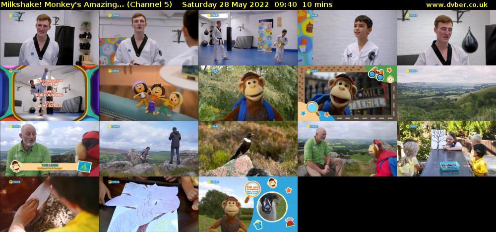Milkshake! Monkey's Amazing... (Channel 5) Saturday 28 May 2022 09:40 - 09:50