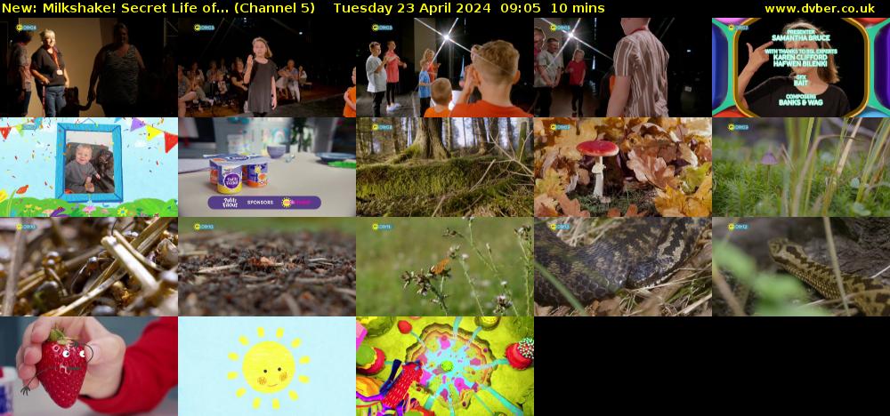Milkshake! Secret Life of... (Channel 5) Tuesday 23 April 2024 09:05 - 09:15