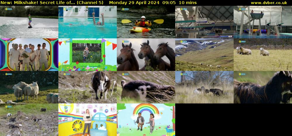 Milkshake! Secret Life of... (Channel 5) Monday 29 April 2024 09:05 - 09:15