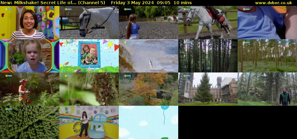 Milkshake! Secret Life of... (Channel 5) Friday 3 May 2024 09:05 - 09:15