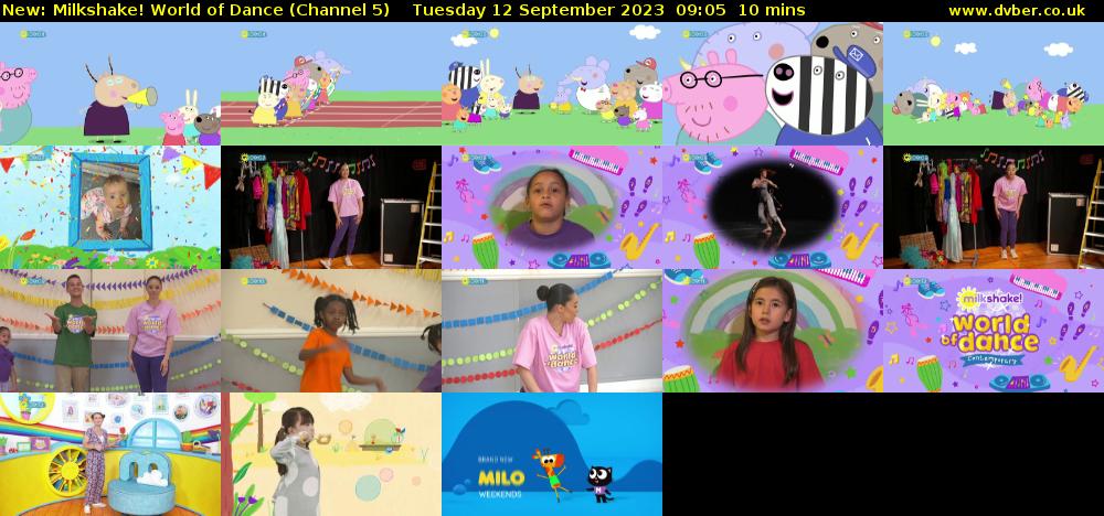 Milkshake! World of Dance (Channel 5) Tuesday 12 September 2023 09:05 - 09:15
