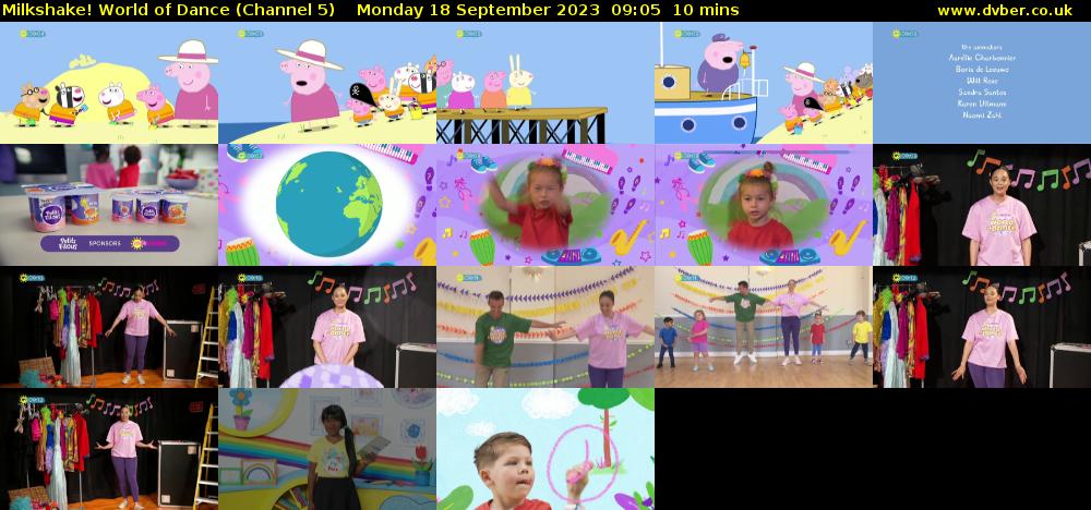 Milkshake! World of Dance (Channel 5) Monday 18 September 2023 09:05 - 09:15