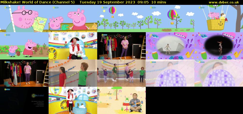 Milkshake! World of Dance (Channel 5) Tuesday 19 September 2023 09:05 - 09:15