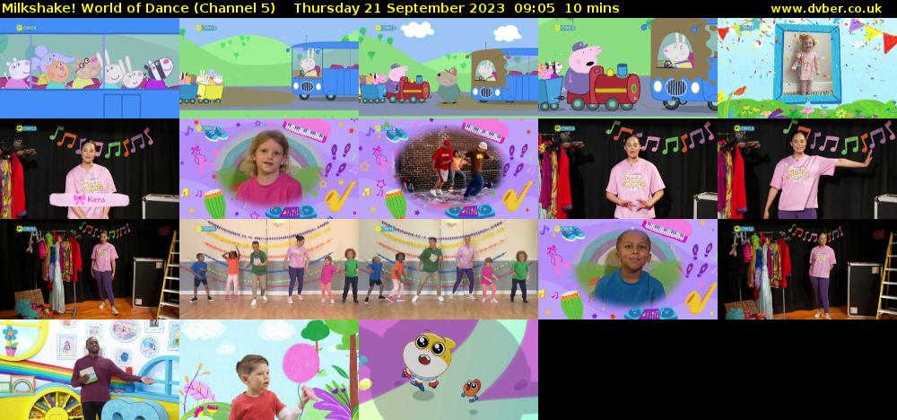 Milkshake! World of Dance (Channel 5) Thursday 21 September 2023 09:05 - 09:15