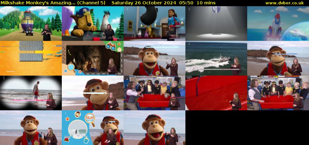 Milkshake Monkey's Amazing... (Channel 5) Saturday 26 October 2024 05:50 - 06:00