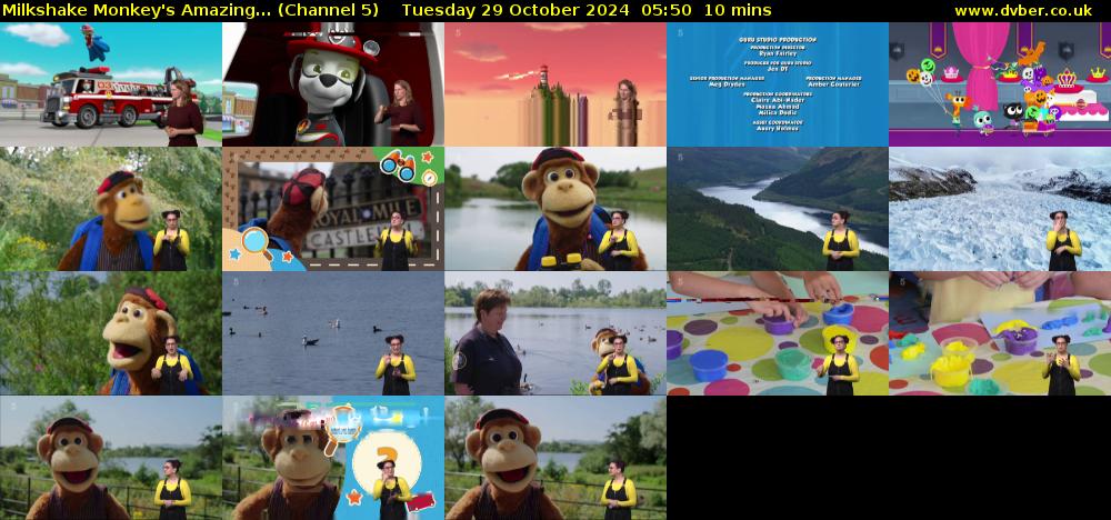 Milkshake Monkey's Amazing... (Channel 5) Tuesday 29 October 2024 05:50 - 06:00