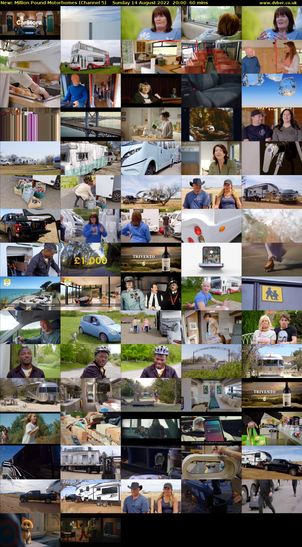 Million Pound Motorhomes (Channel 5) Sunday 14 August 2022 20:00 - 21:00