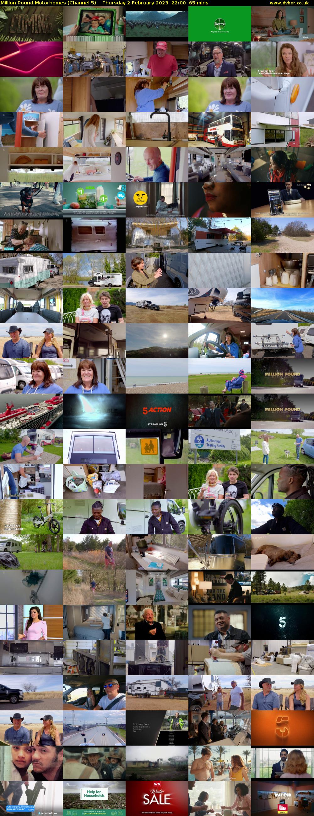 Million Pound Motorhomes (Channel 5) Thursday 2 February 2023 22:00 - 23:05