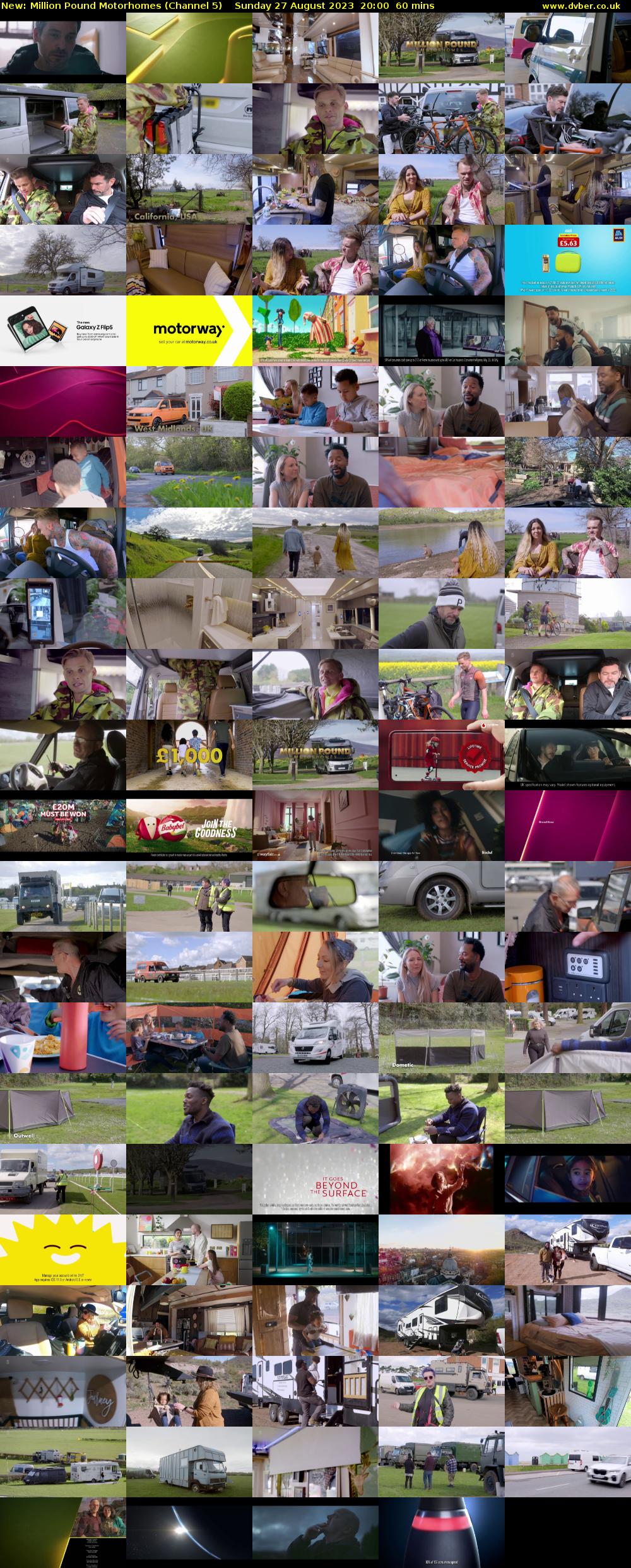 Million Pound Motorhomes (Channel 5) Sunday 27 August 2023 20:00 - 21:00