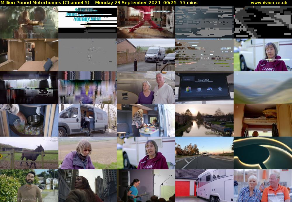 Million Pound Motorhomes (Channel 5) Monday 23 September 2024 00:25 - 01:20