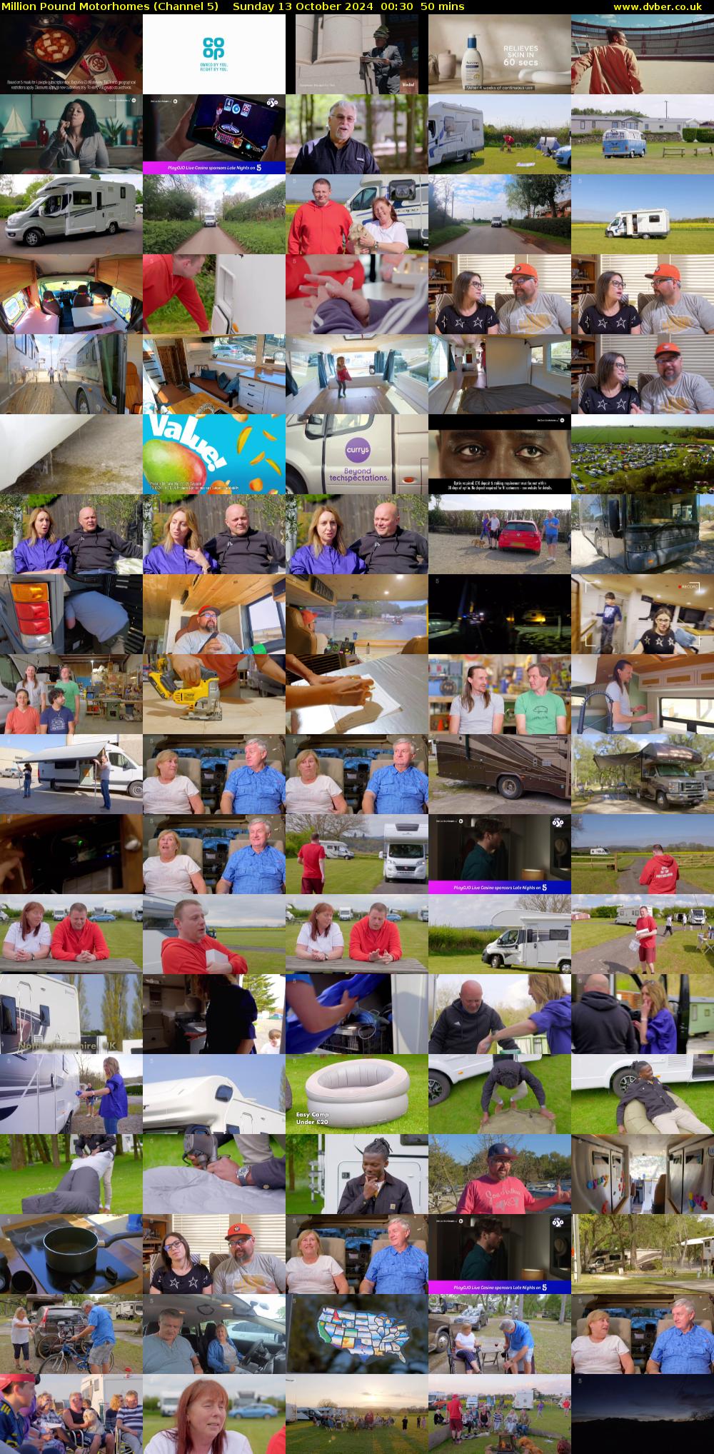 Million Pound Motorhomes (Channel 5) Sunday 13 October 2024 00:30 - 01:20