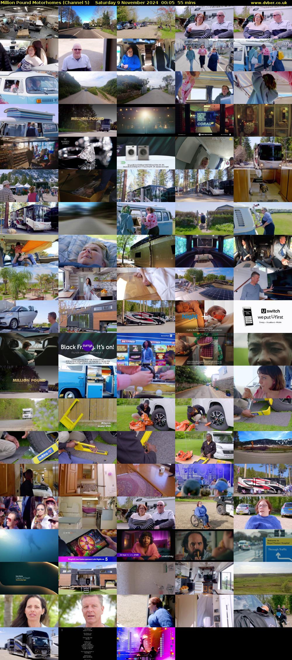 Million Pound Motorhomes (Channel 5) Saturday 9 November 2024 00:05 - 01:00