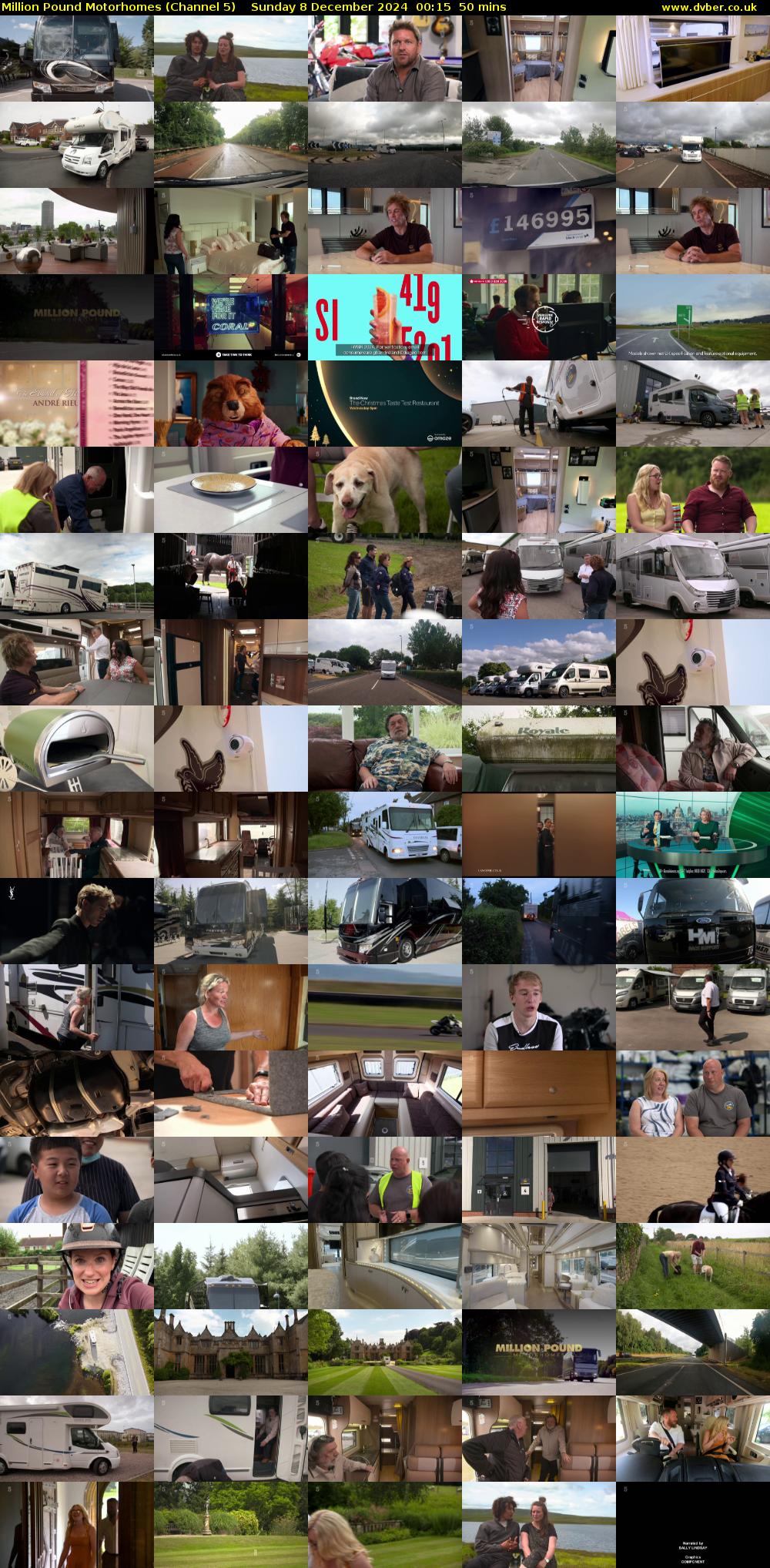 Million Pound Motorhomes (Channel 5) Sunday 8 December 2024 00:15 - 01:05