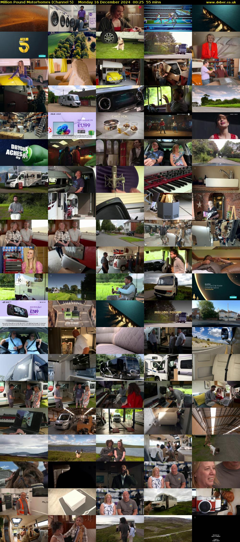 Million Pound Motorhomes (Channel 5) Monday 16 December 2024 00:25 - 01:20