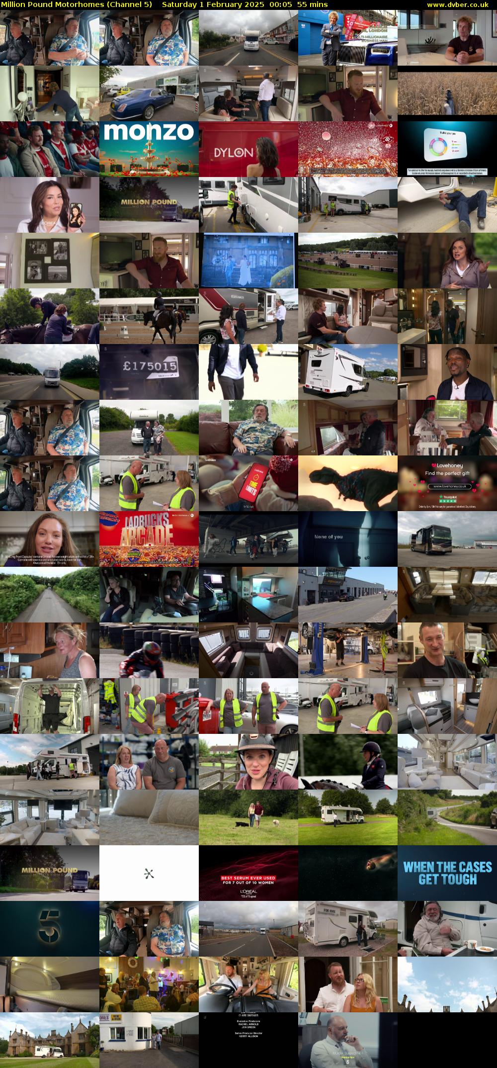 Million Pound Motorhomes (Channel 5) Saturday 1 February 2025 00:05 - 01:00