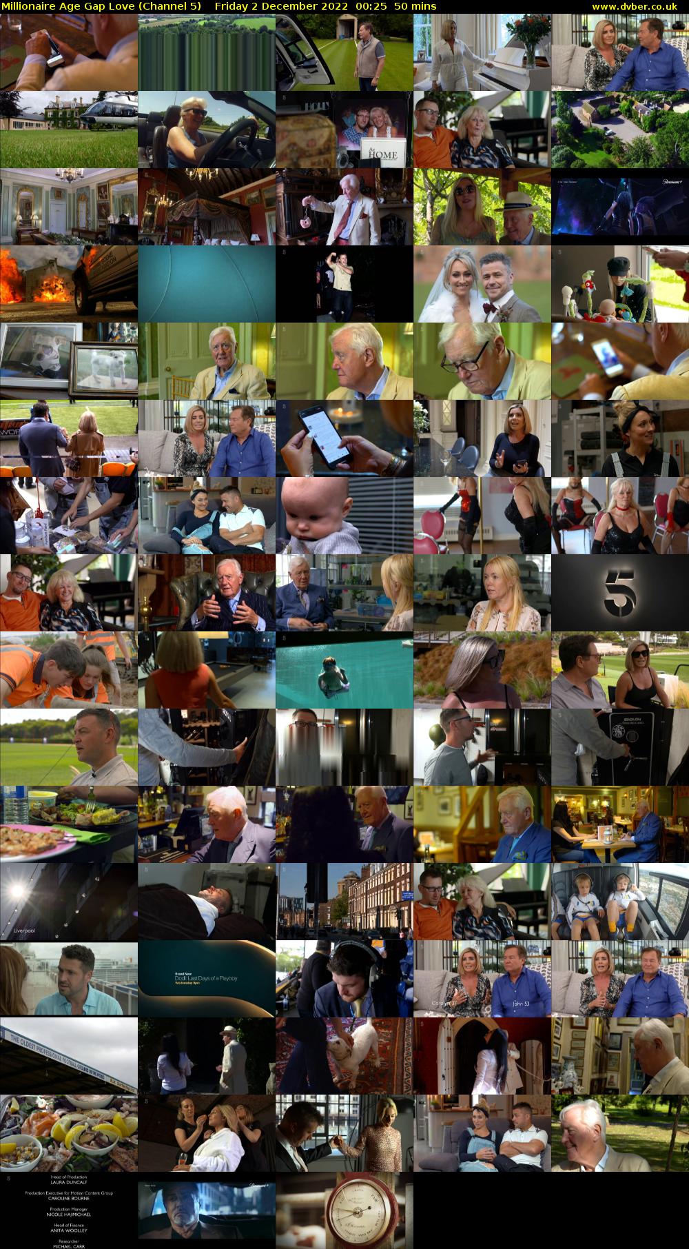 Millionaire Age Gap Love (Channel 5) Friday 2 December 2022 00:25 - 01:15