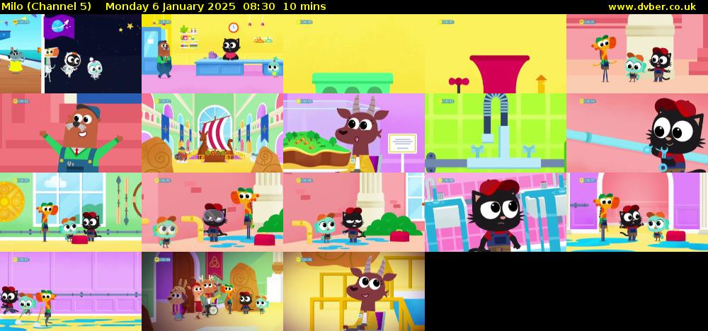 Milo (Channel 5) Monday 6 January 2025 08:30 - 08:40