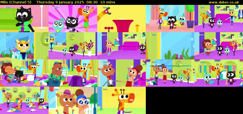 Milo (Channel 5) Thursday 9 January 2025 08:30 - 08:40