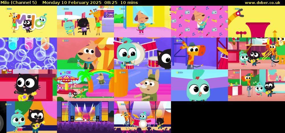 Milo (Channel 5) Monday 10 February 2025 08:25 - 08:35