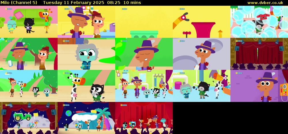 Milo (Channel 5) Tuesday 11 February 2025 08:25 - 08:35