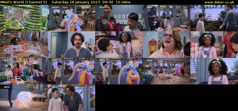 Mimi's World (Channel 5) Saturday 28 January 2023 09:40 - 09:50