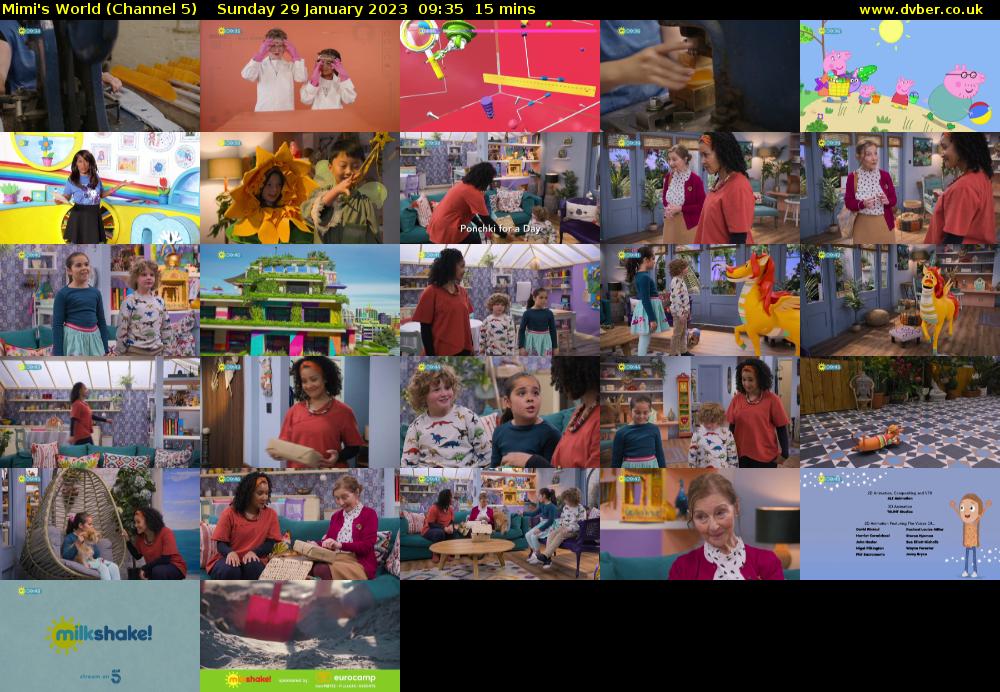 Mimi's World (Channel 5) Sunday 29 January 2023 09:35 - 09:50