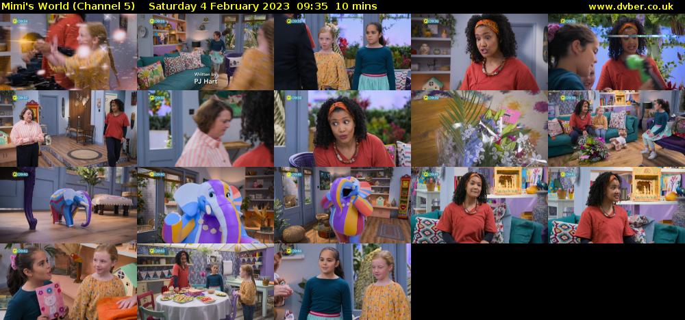 Mimi's World (Channel 5) Saturday 4 February 2023 09:35 - 09:45