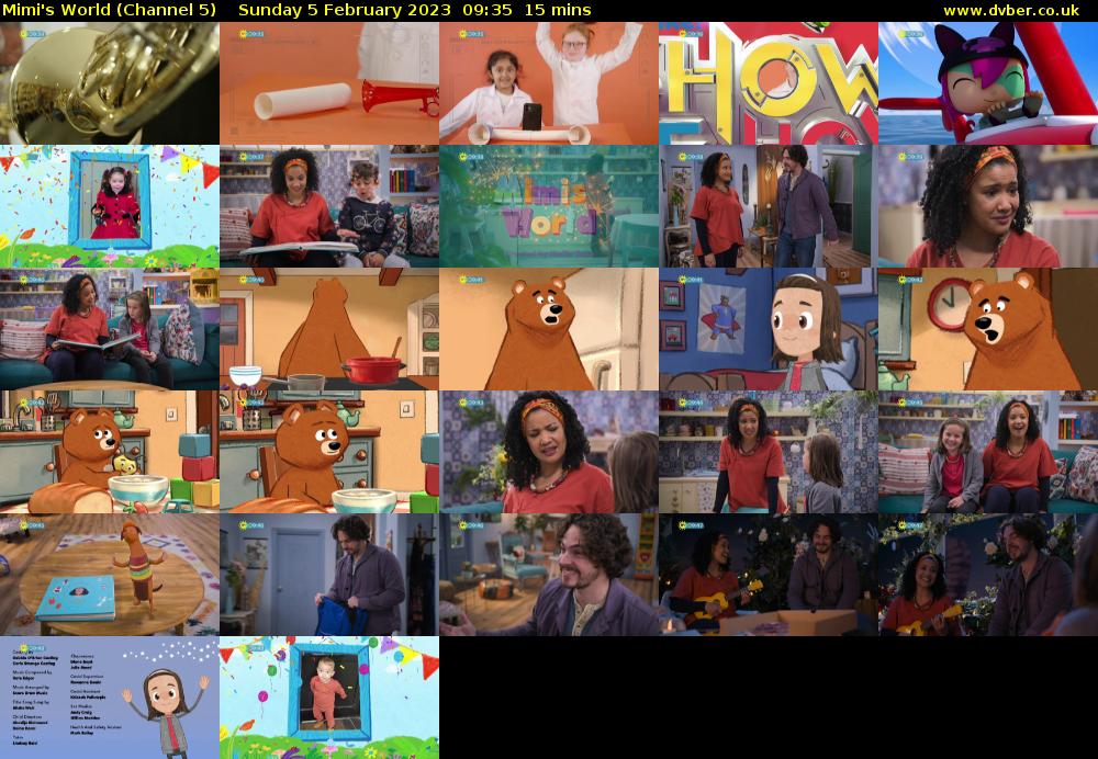 Mimi's World (Channel 5) Sunday 5 February 2023 09:35 - 09:50